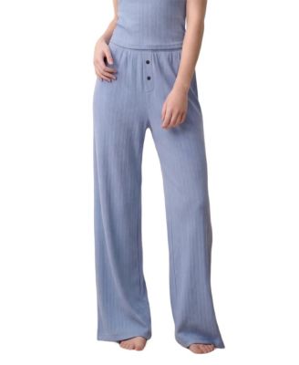  Pointelle Wide Leg Pant