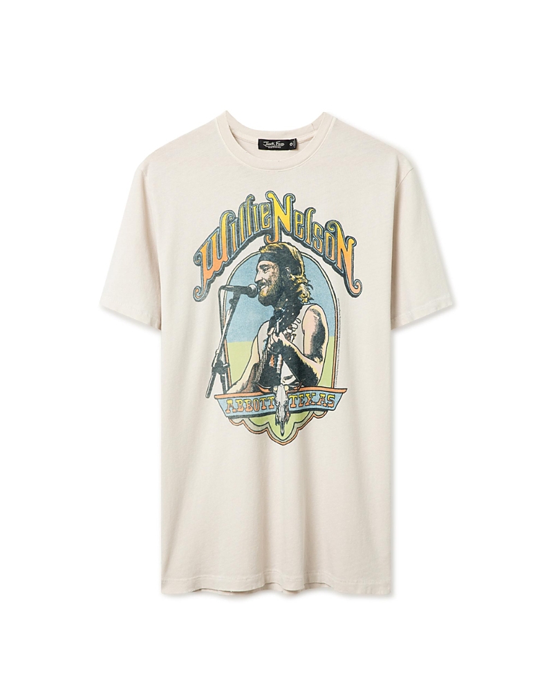 Junk Food Clothing Unisex Willie Nelson Abbott Texas Vintage Tee