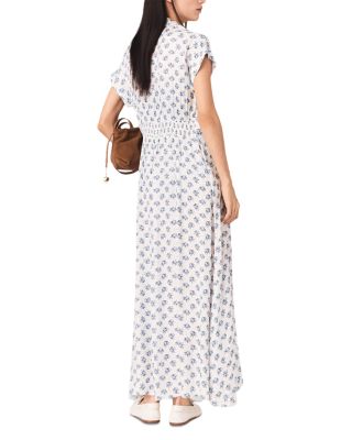 Jacquard Print Maxi Dress