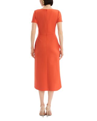 Short Sleeve Draped Waist Day Dress