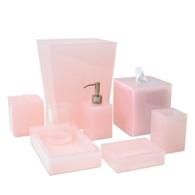 Ros&eacute; Lucite Bath Accessories Collection
