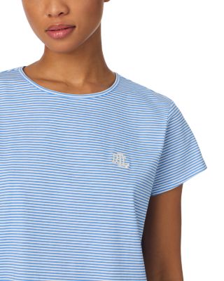 Short Sleeve Fashion Knit Crewneck Boxer Pajama Set