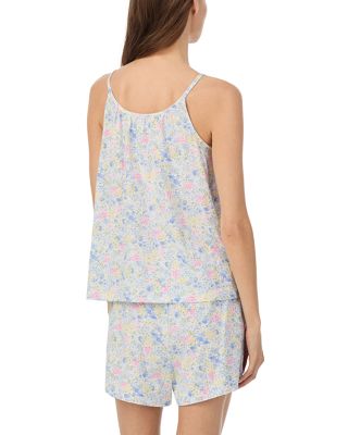  Sleeveless Classic Knits V Neck Boxer Pajama Set