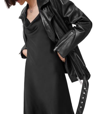 Billie Leather Oversized Biker Jacket