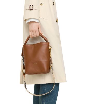 B Clip Mini Leather Bucket Bag