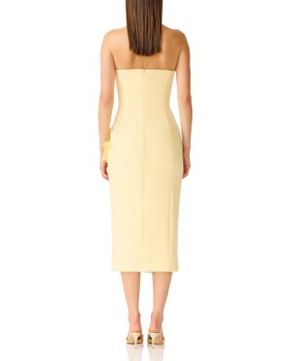 Ilana Floral Appliqu&eacute; Midi Dress