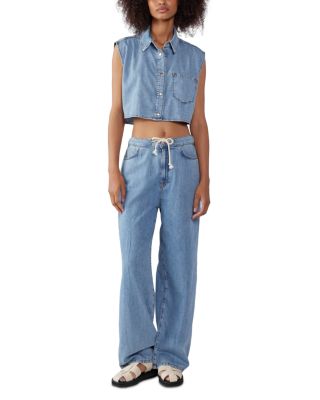 Juno Sleeveless Cropped Shirt