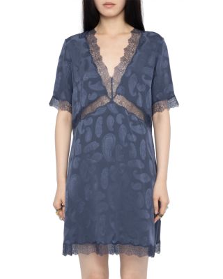 Redoxa Silk Paisley Jacquard Dress