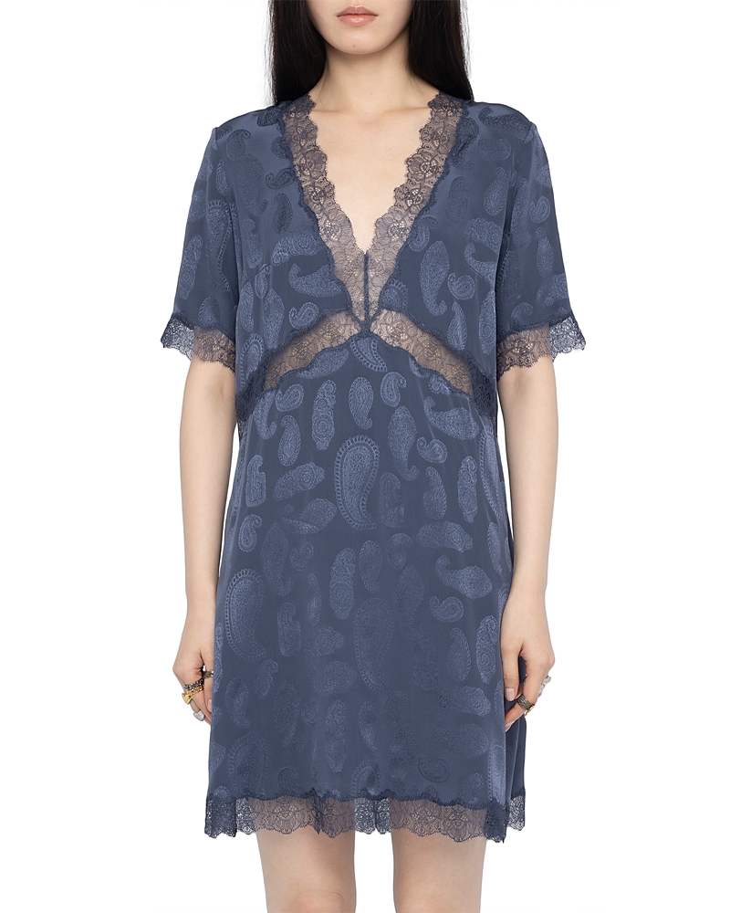 Zadig & Voltaire Redoxa Silk Paisley Jacquard Dress