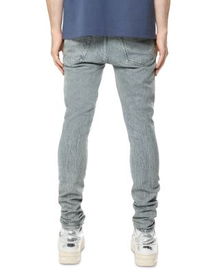 Skinny Fit Two Tone Jeans in Light Indigo