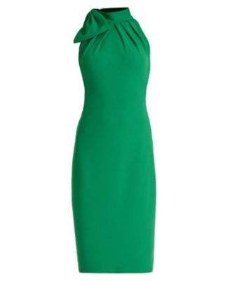  Sims Taffeta Shoulder Bow Halter Dress