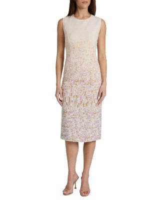  Britta Midi Sheath Dress in Ombre Jacquard