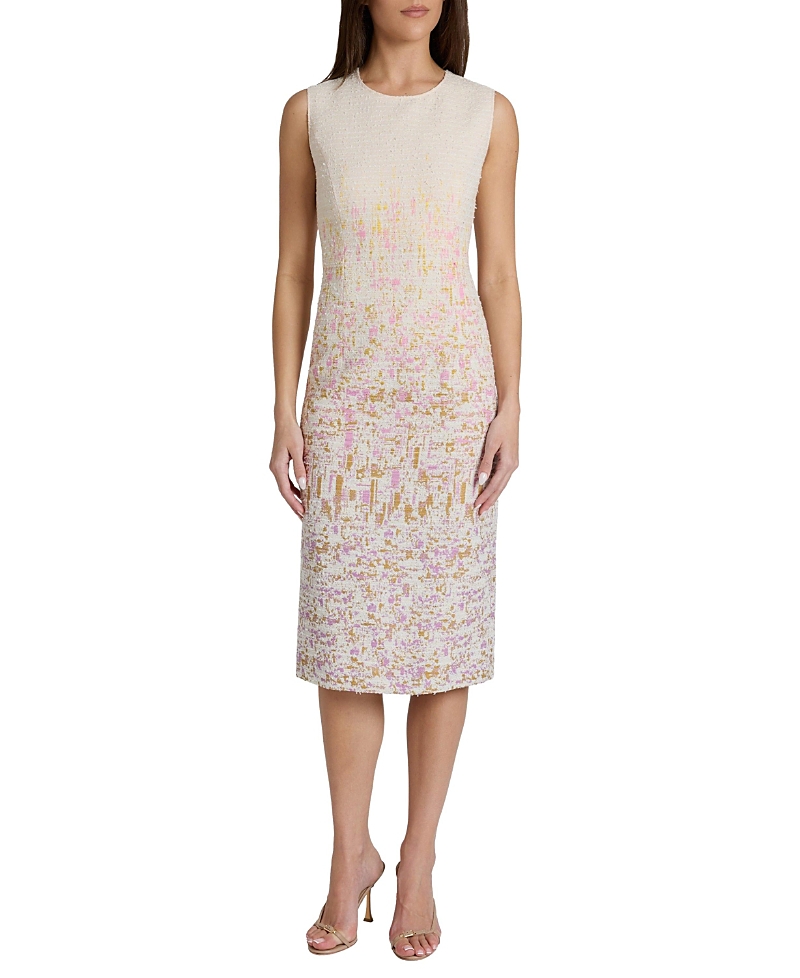 Santorelli Britta Midi Sheath Dress in Ombre Jacquard