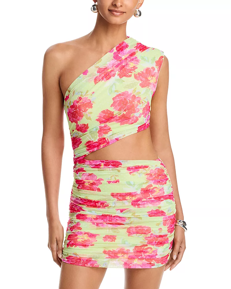 Afrm Sinclair One Shoulder Mini Dress