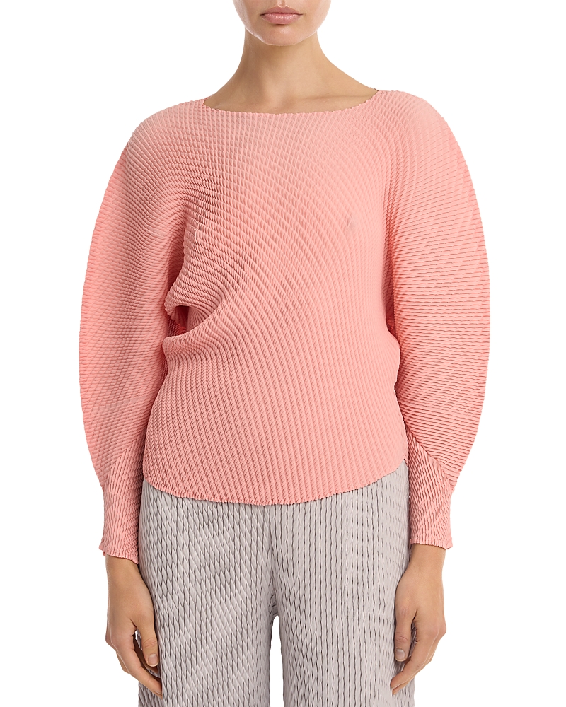 Pleats Please Issey Miyake Misty Pleated Dolman Sleeve Top