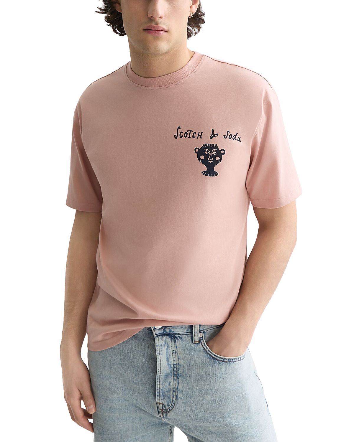 Scotch & Soda Front and Back Artwork Relaxed Fit T Shirt