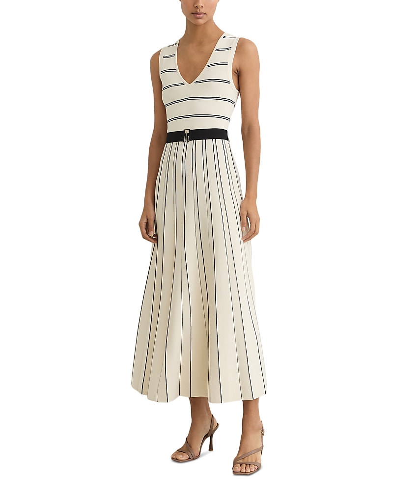 Reiss Mallory Stripe Midi Dress