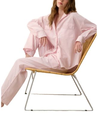 Airy Cotton Piped Button Down