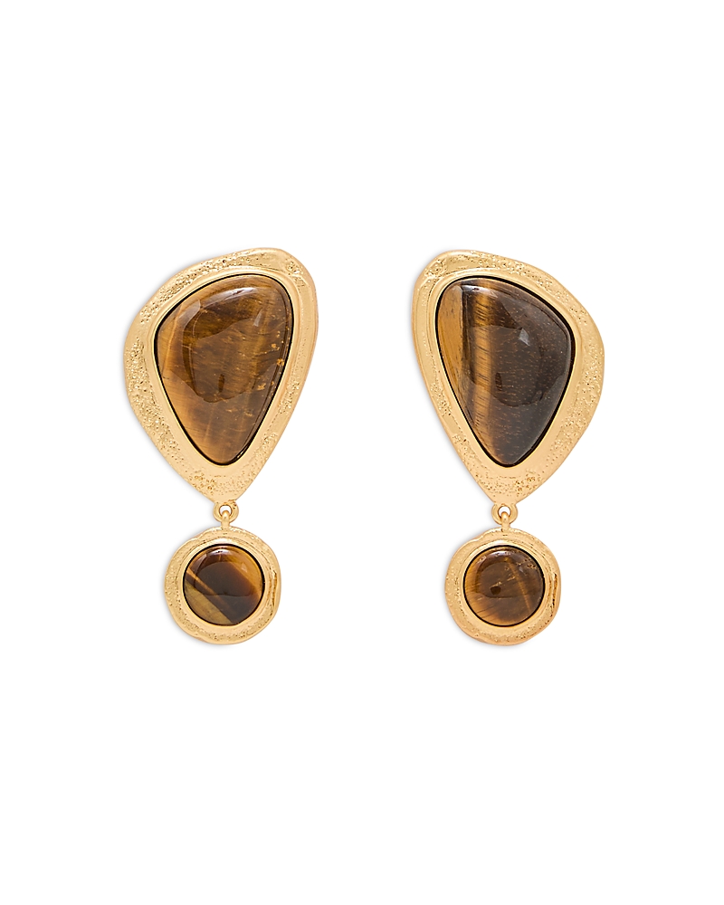 Reiss Tori Tumbled Stone Drop Earrings