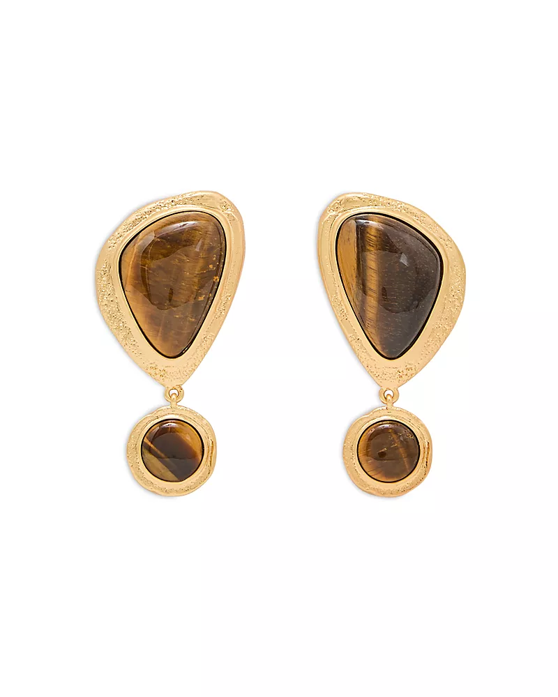 Reiss Tori Tumbled Stone Drop Earrings