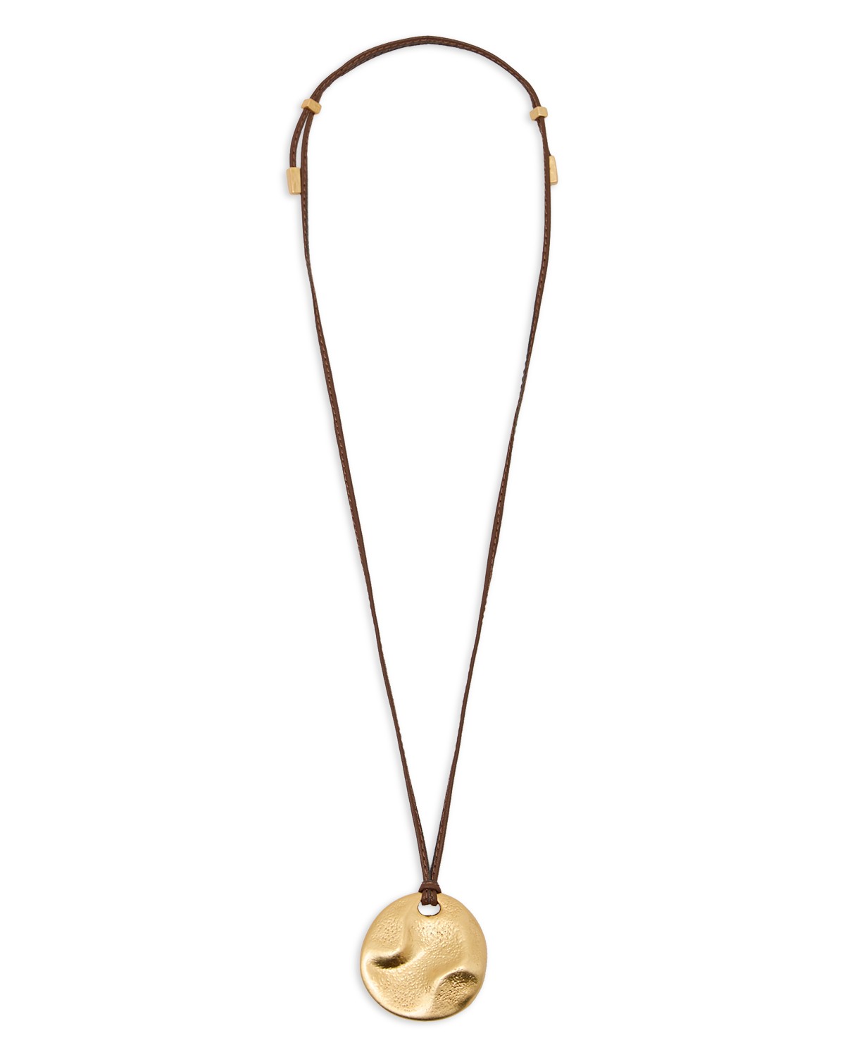 Orla Sculptural Disc Pendant Necklace