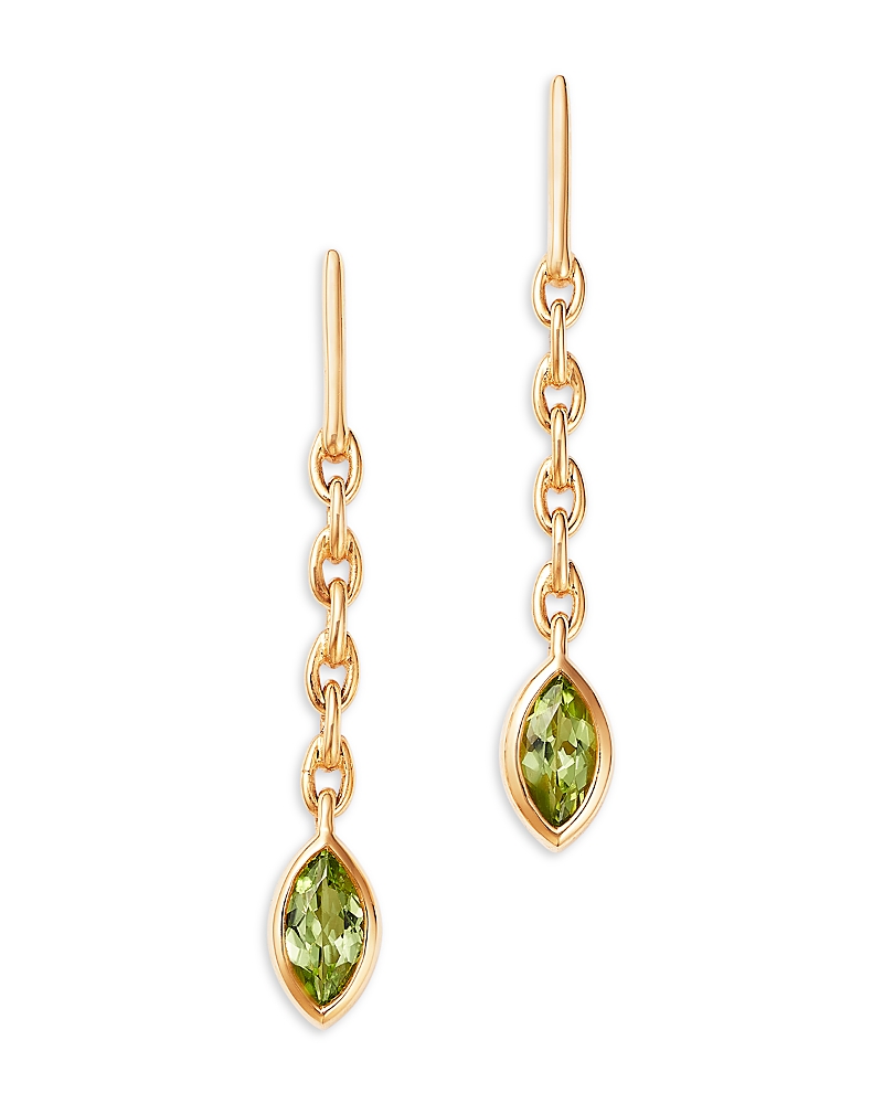 Bloomingdale's Fine Collection Peridot Drop Earrings in 14K Yellow Gold