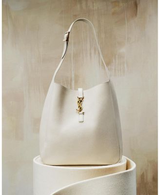 Le 5 &Agrave; 7 Supple Large Shoulder Hobo Bag in Smooth Leather