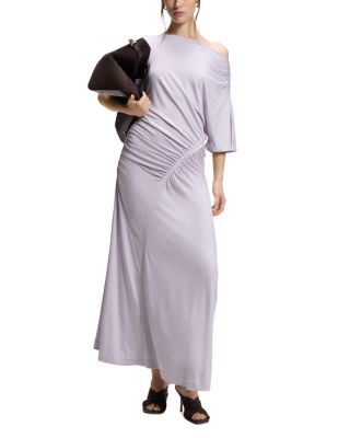 chinese dress ladies BOSS UP HONEY MAXI DRESS WITH FEATHER TRIM RED  AKIRA
