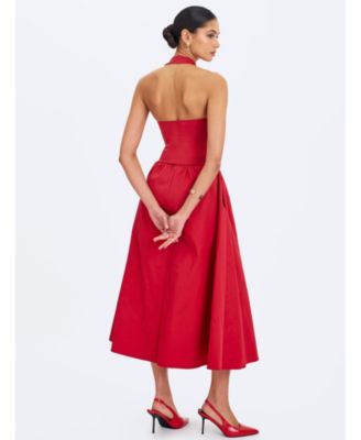  Ursel Gathered A-Line Midi Skirt