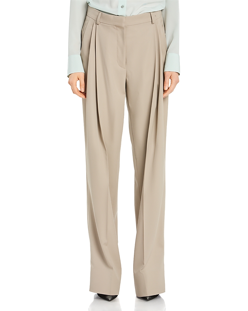 Stella McCartney Wool Pleated Straight Pants