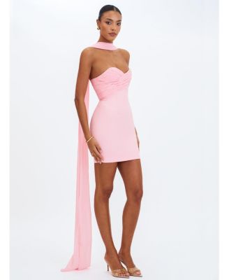  Olivia Strapless Crossover Mini Dress