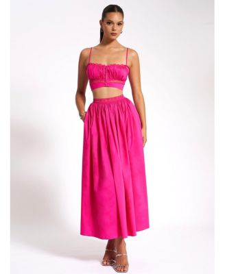  Maya Cotton Poplin Top with Lace Trim