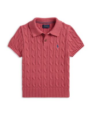 Boys' Cable Knit Cotton Polo Sweater - Little Kid, Big Kid