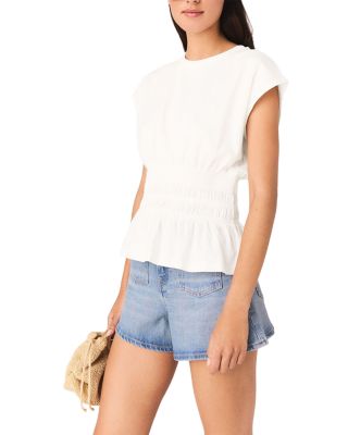 Fitted Pleated Tee