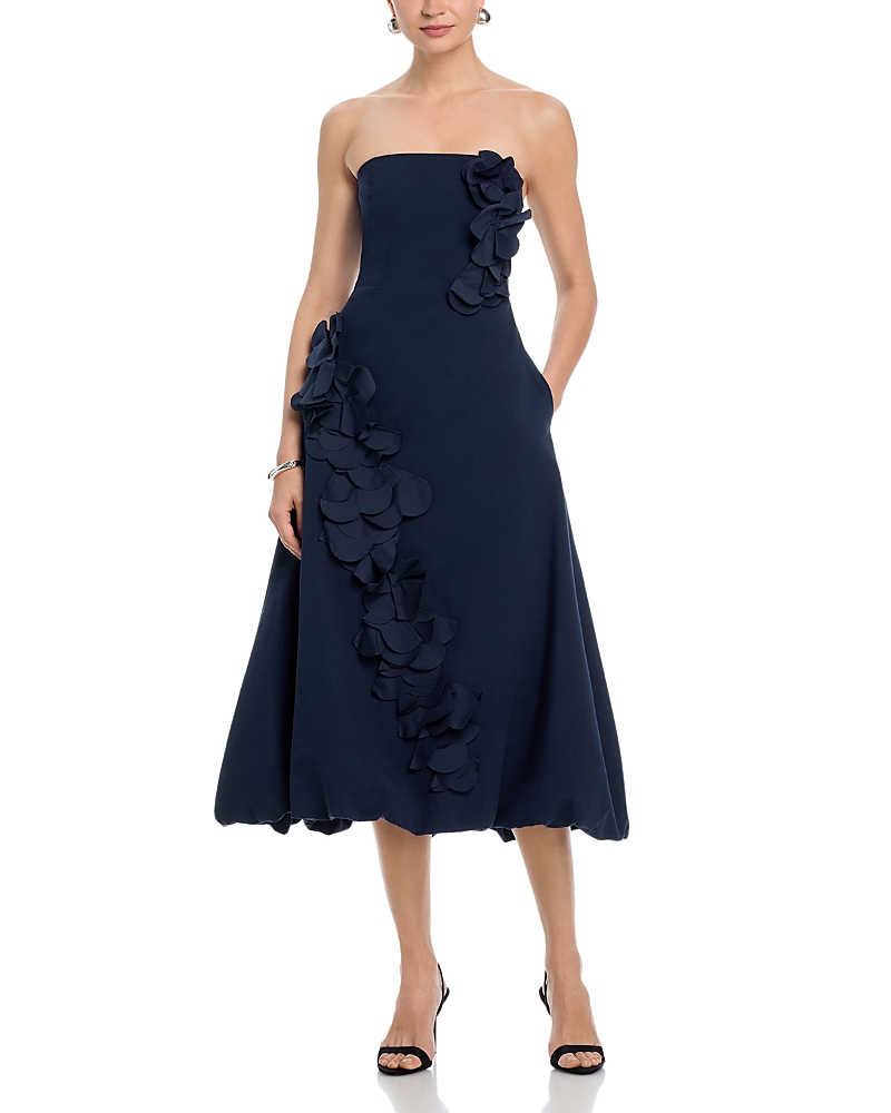 Ramy Brook Zaria Applique Trim Midi Dress