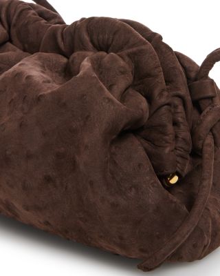 Mini Embossed Leather Cloud Clutch