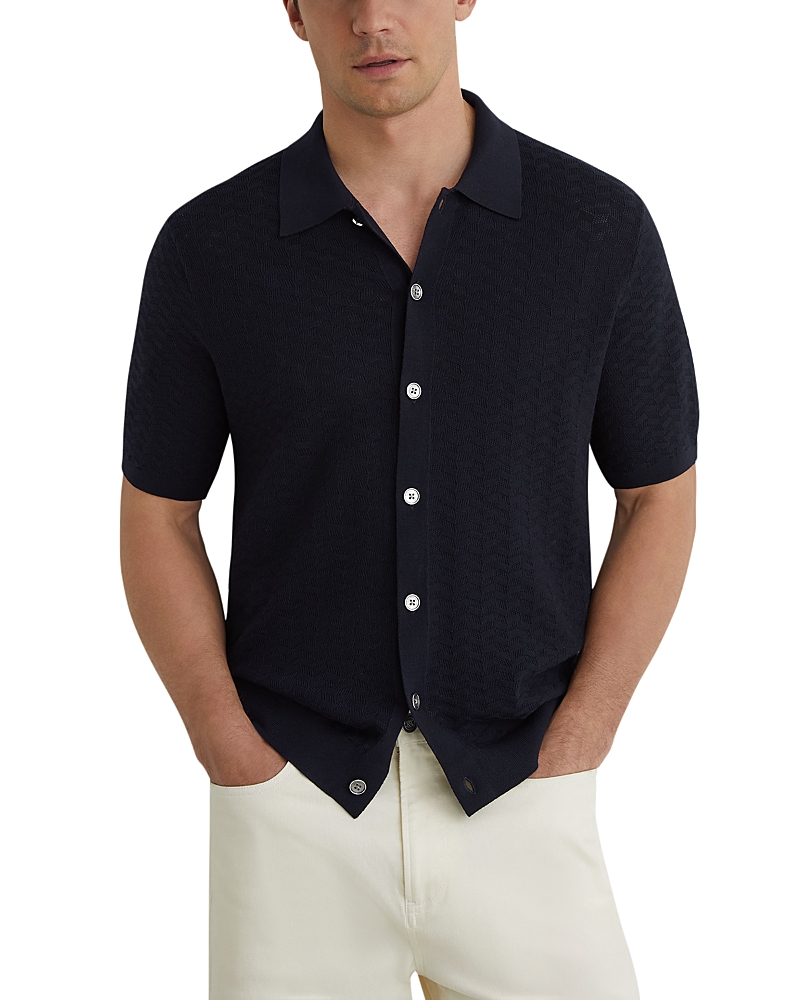 Reiss Phoenix Slim Fit Navy Shirt