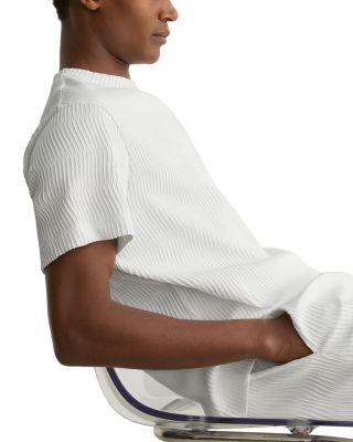 Relaxed Fit Textured Wave Jacquard T-Shirt