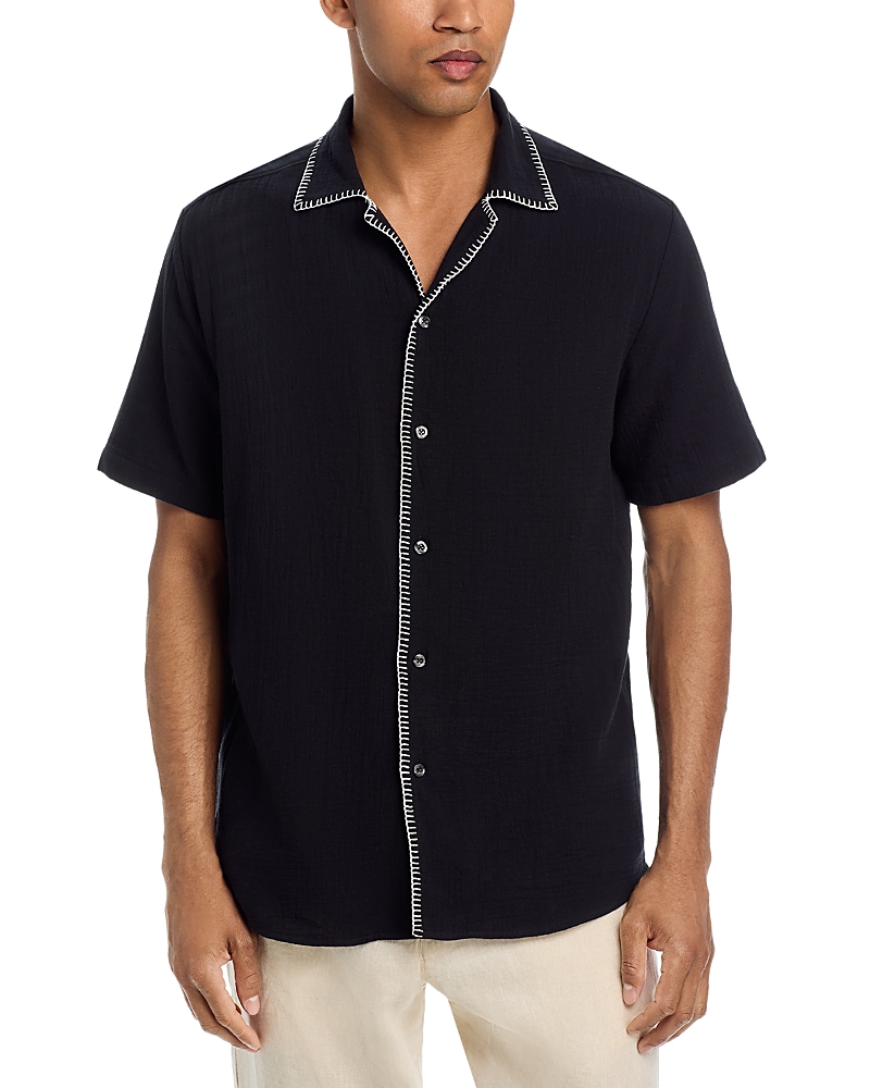 Hugo Ellino Straight Fit Contrast Piping Shirt