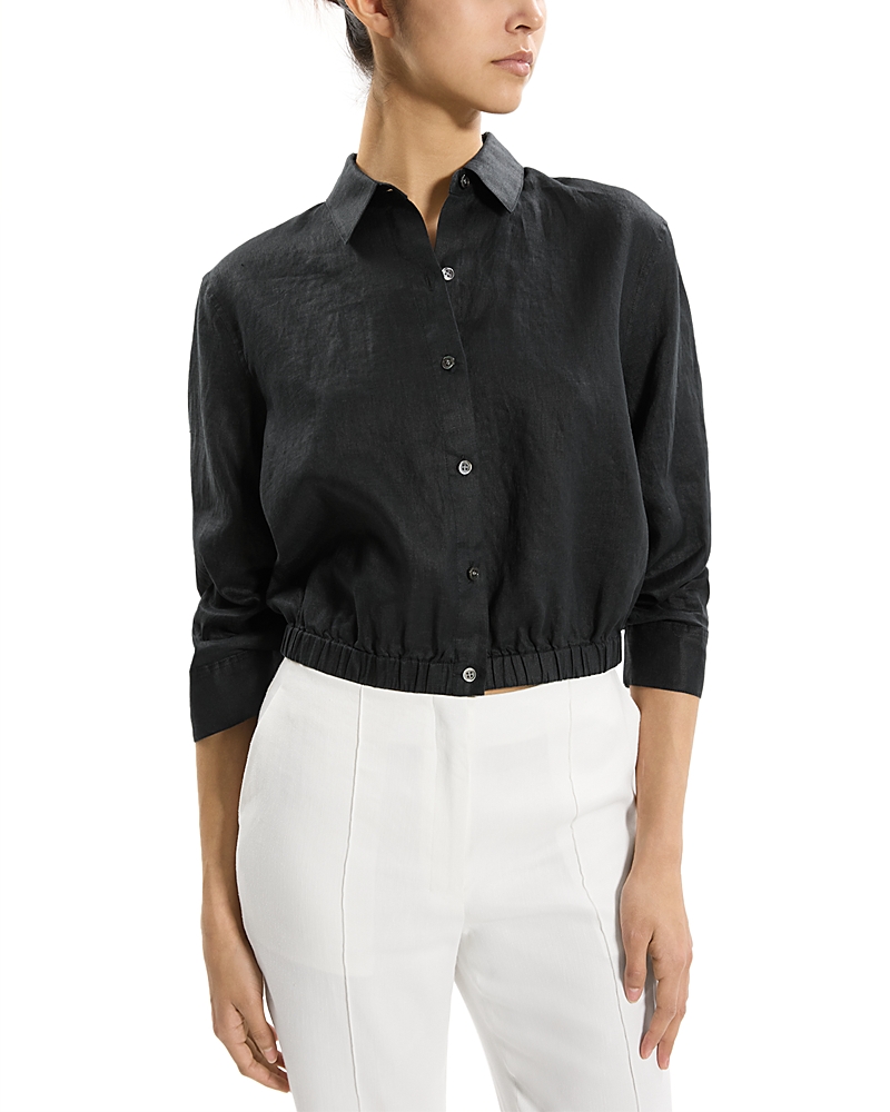 Theory Fixed Sleeve Linen Top