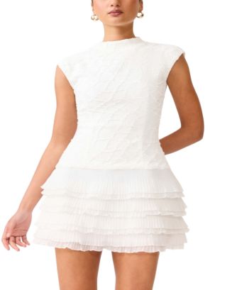 alexandra mini dress Elliatt Alexandra Tiered Mini Dress in White
