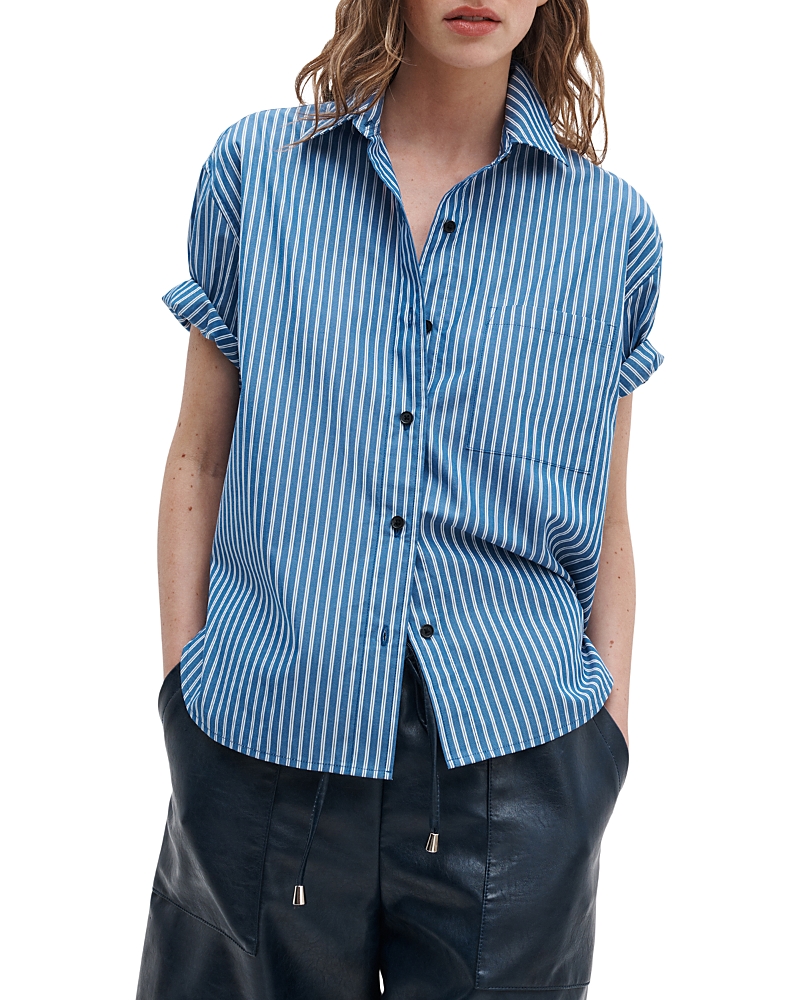 rag & bone Connie Short Sleeve Striped Shirt