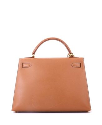 Kelly 32 Handbag Brown Courchevel with Gold Hardware