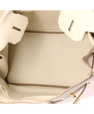 Birkin 30 Handbag Light Clemence with Gold Hardware