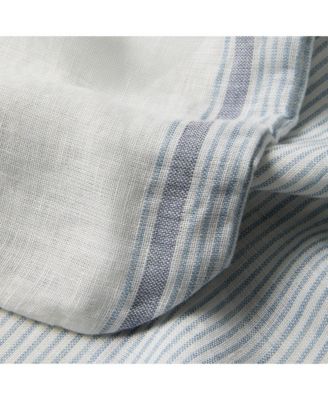  Farmhouse Stripe Linen Flat Sheet, Full