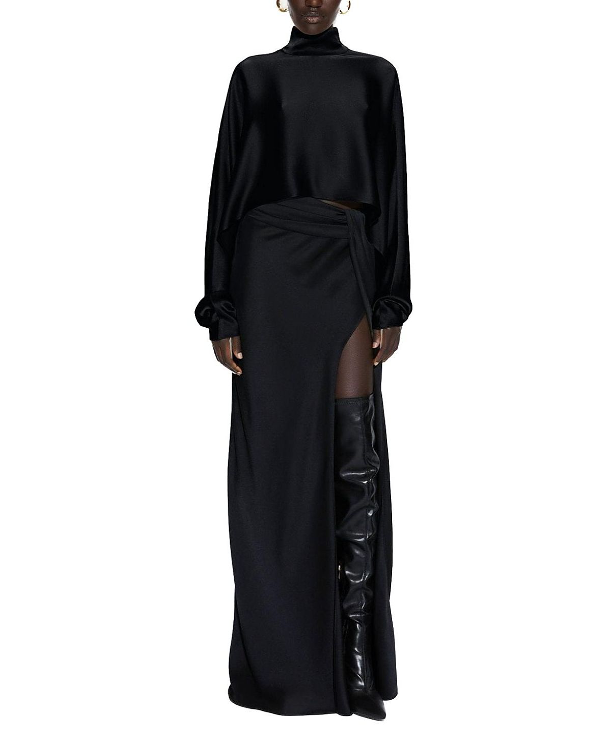 Lapointe Satin Caftan Top