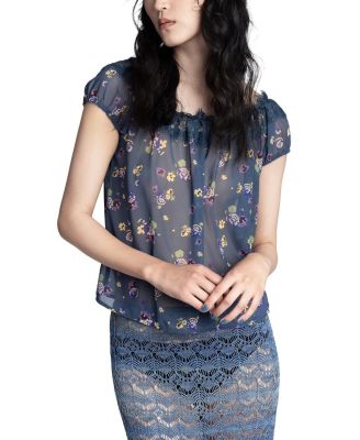  Night Blooming Chiffon Top