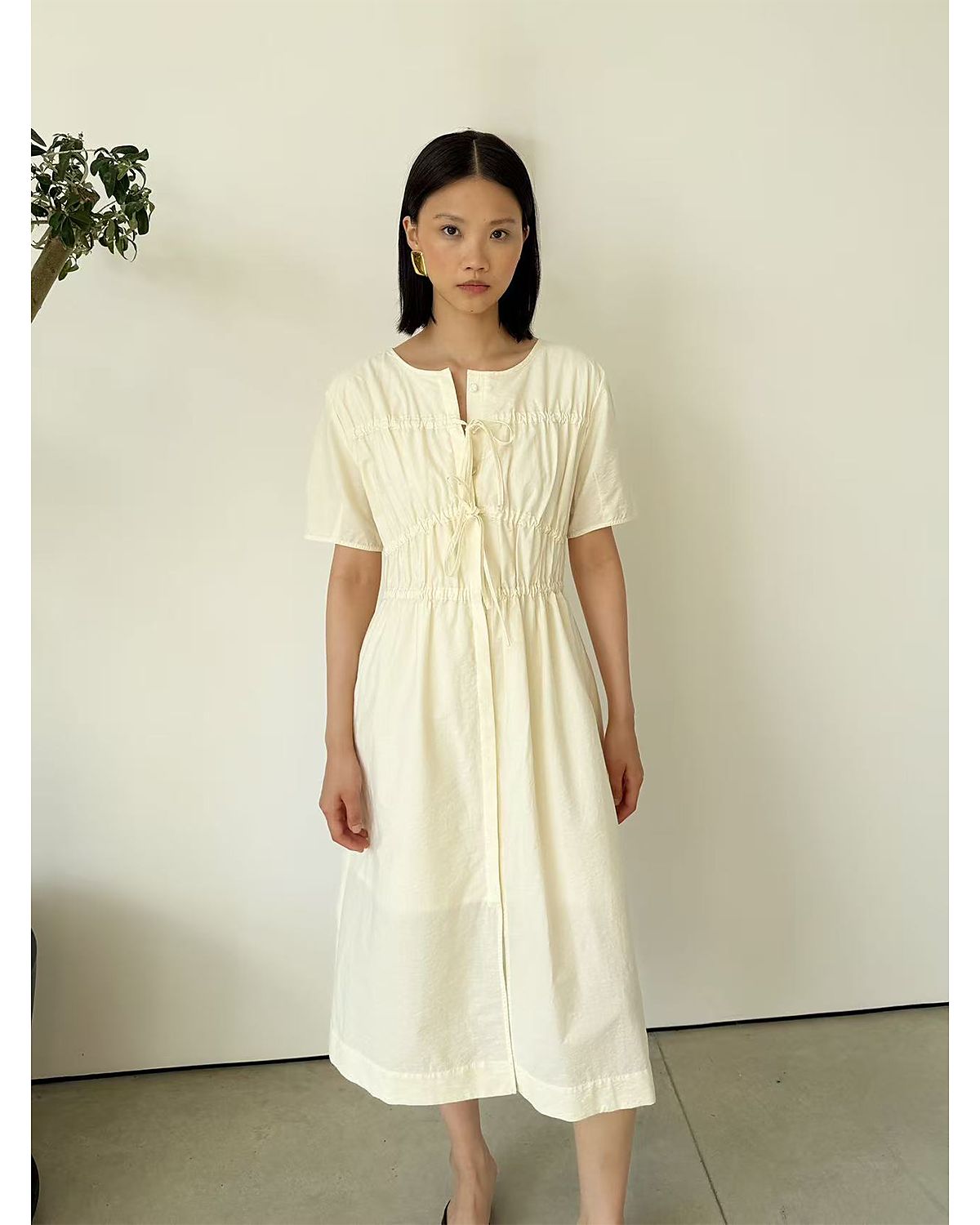 Jovonna London Alenka Ruched Midi Dress