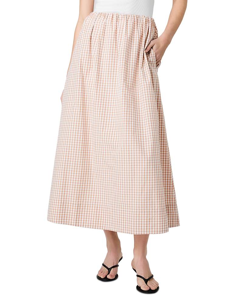 French Connection Rhodes Ruched Waist Midi Skirt