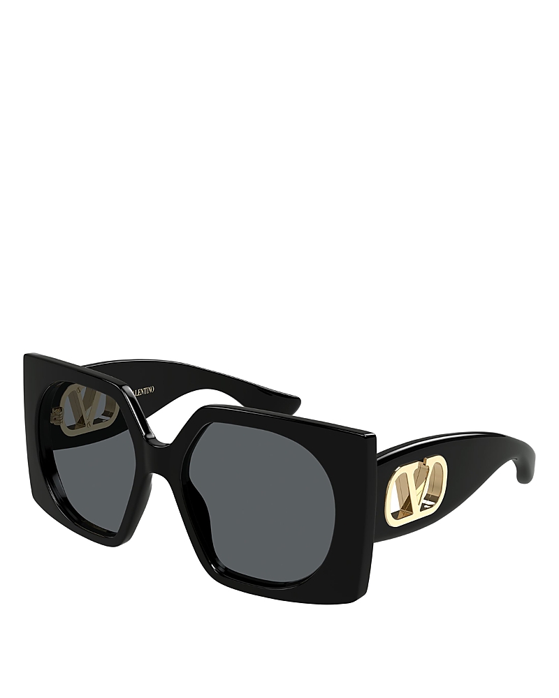 Valentino Square Sunglasses, 55mm